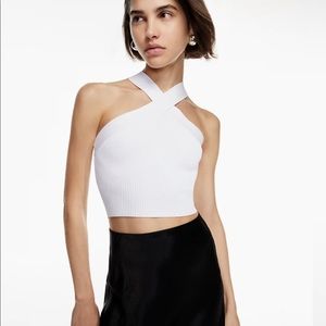 ISO Aritzia Sculpt Knit Criss Cross Tank in XXS